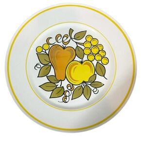 MIKASA China Nectar D4301 Fruit Design Yellow & Orange tones 13" Round Platter